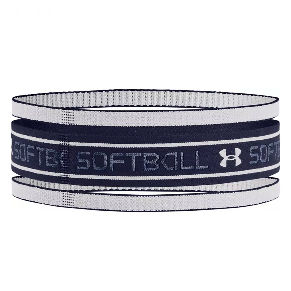 Under Armour Softball Headbands 3 Pack in Blue and Gray - Picture 2 of 7